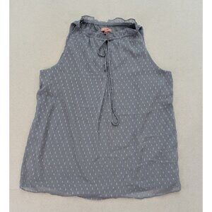 PS Love Women's Top Size L Blue Sleeveless Blouse